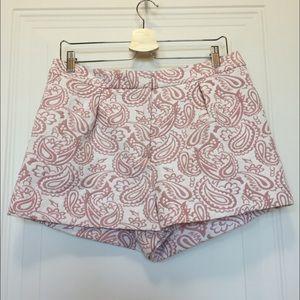 Victoria Beckham | Pink Paisley Shorts.  Size 12.